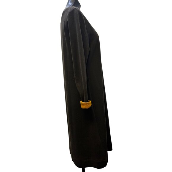 J Jill Wool Blend Black & Brown Dress L - Picture 3 of 5